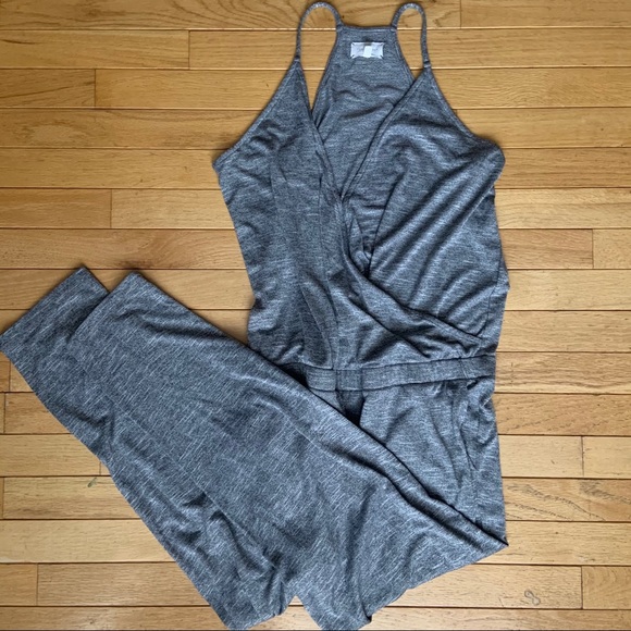 SOLD Lou & Grey Strappy Racerback Grey Jumpsuit L - Picture 3 of 5